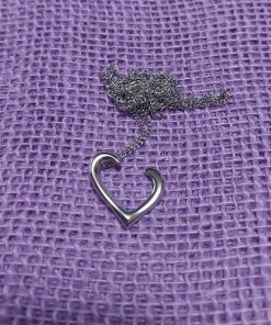 Coventry silvertone open heart vintage necklace | Coventry simple necklace- wildchild708