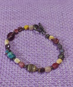 Alternative view of Fall Inspired 8 Inch Mookaite Brass Bracelet