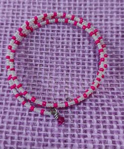 Alternative view of Hot Pink Bangle Stacking Bracelet