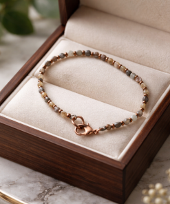 Pastel Stone And Copper Beaded Bracelet