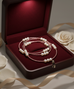 Pink Seed Bead & Pearl Handmade Necklace