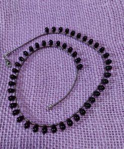 purple teardrop glass bead bib necklace - wildchild708