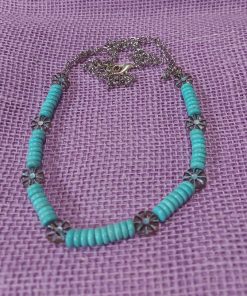 resin flower and blue howlite beaded necklace - wildchild708