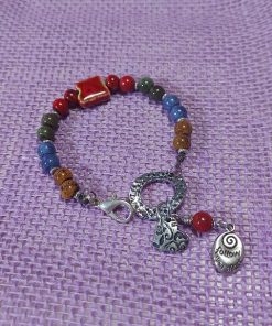 Alternative view of Rich Color Ceramic & Follow Your Heart Charm Bracelet