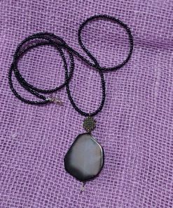 rustic cut agate slab gemstone pendant - wildchild708