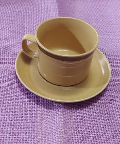 six diner ginger stoneware vintage mugs and saucers - wildchild708