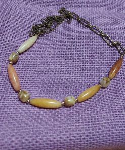 warm ombre agate bead 28 inch necklace - wildchild708
